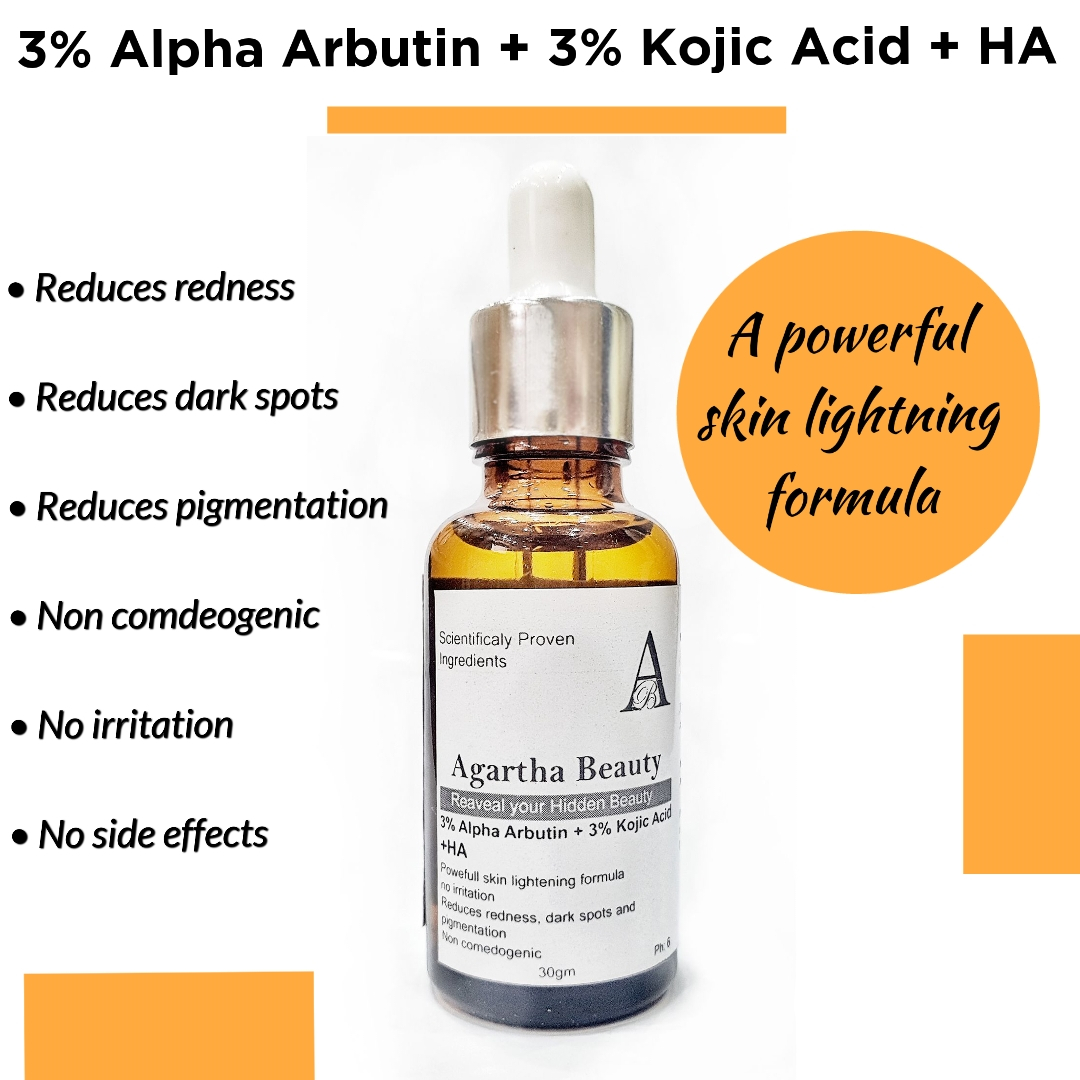 3 Alpha Arbutin 3 Kojic Acid HA Agartha Store